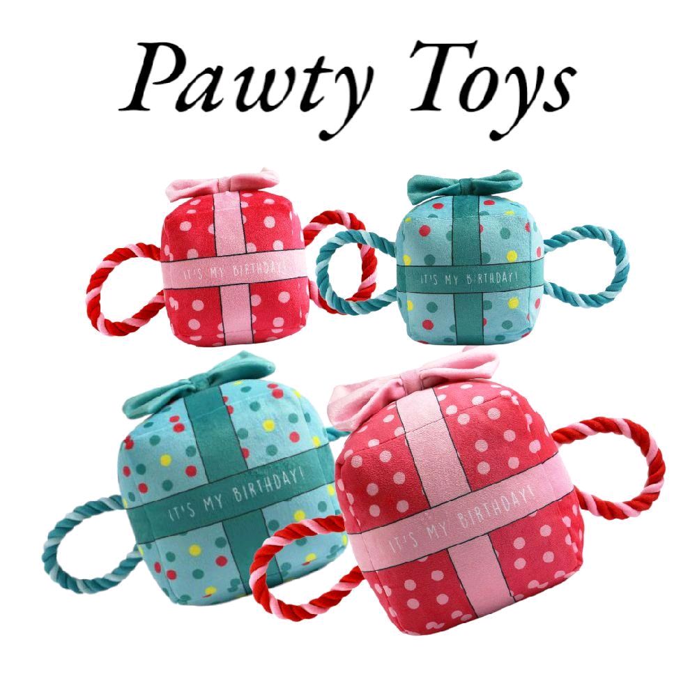 Pawty Time Tugger Birthday Toys for Dogs Presents