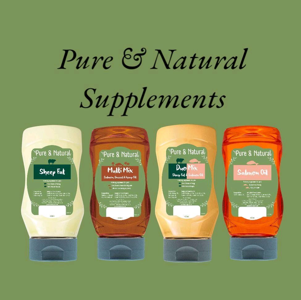 Pure & Natural Salmon Oils & Sheep fat dog supplements