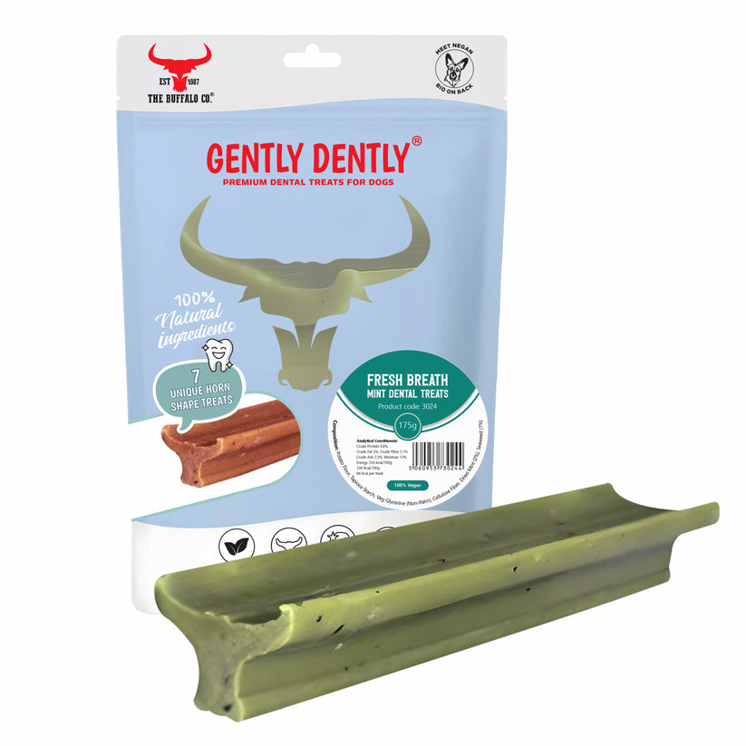 Gently Dently Dog Dental Sticks, availanle in 4 flavours