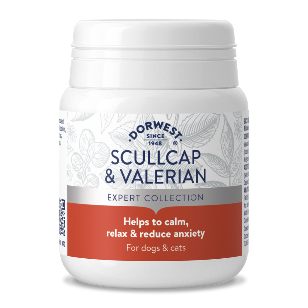 Dorwest Scullcap Valerian Tablets, Anxiety & Calming Supplement for dogs & cats