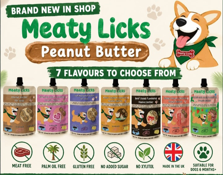 Meaty Licks Peanut Butter For Dogs