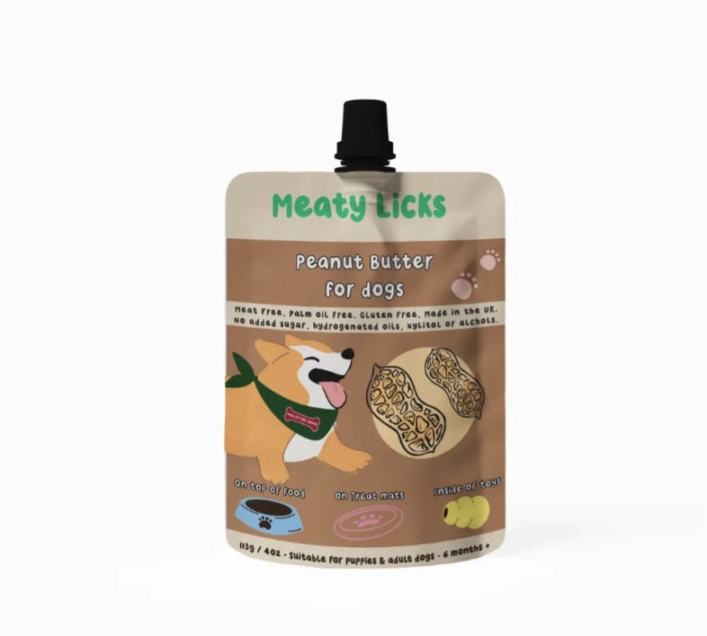 Meaty Licks Peanut Butter For Dogs