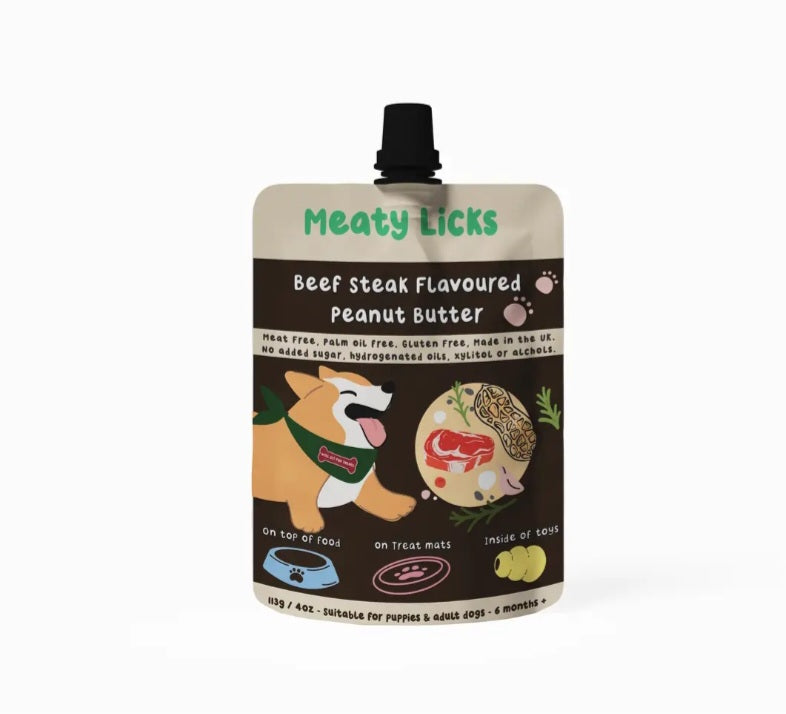 Meaty Licks Peanut Butter For Dogs