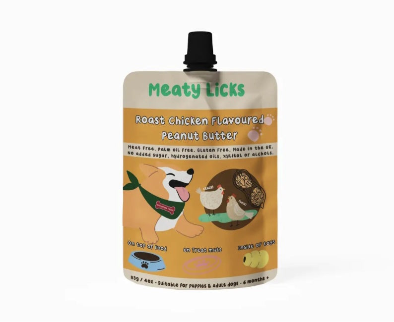 Meaty Licks Peanut Butter For Dogs